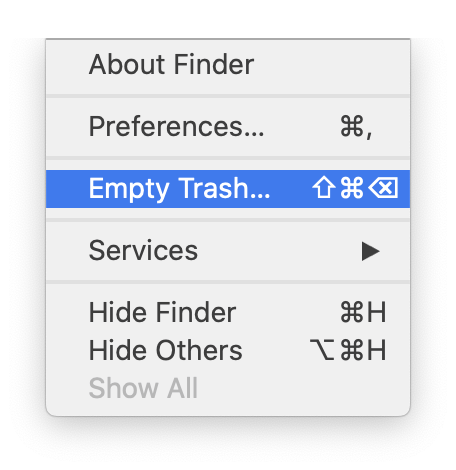 Empty the Trash